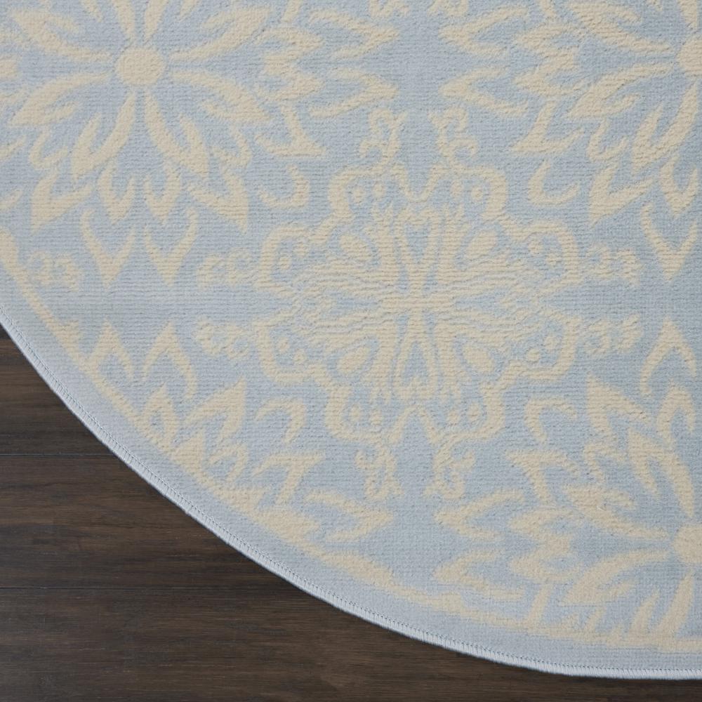 Jubilant Area Rug, Ivory/Light Blue, 5'3" x ROUND. Picture 2