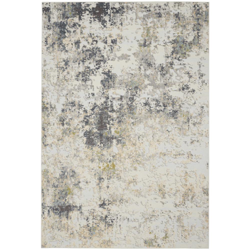 TRC01 Trance Ivory/Multi Area Rug- 6'6" x 9'6". Picture 1