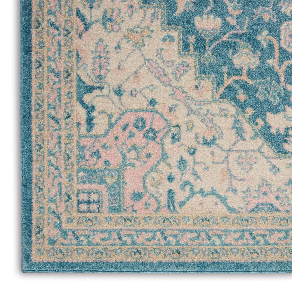 Tranquil Area Rug, Ivory/Turquoise, 4' X 6'. Picture 5