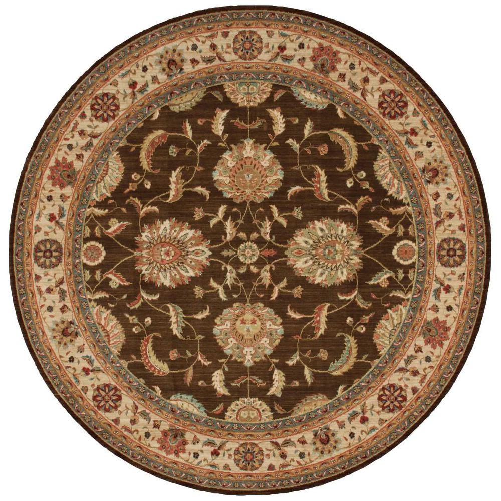 Living Treasures Area Rug, Brown, 7'10" x ROUND. Picture 1