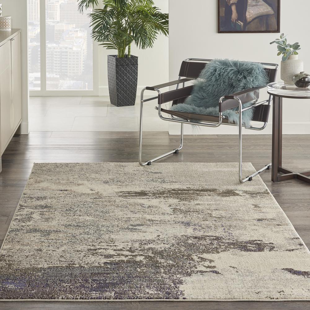 CES02 Celestial Ivory/Grey Area Rug- 5'3" x 7'3". Picture 2