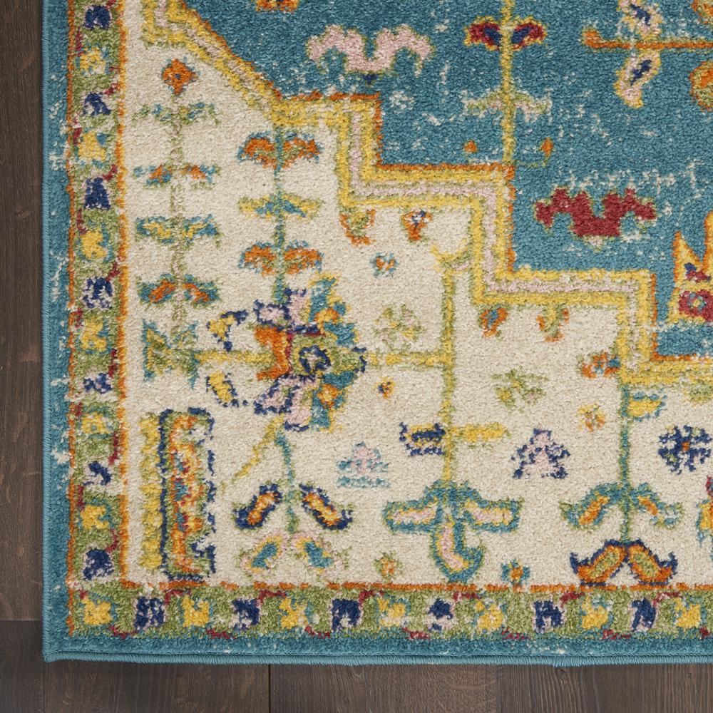 ALR01 Allur Turquoise Ivory Area Rug- 5'3" x 7'3". Picture 4