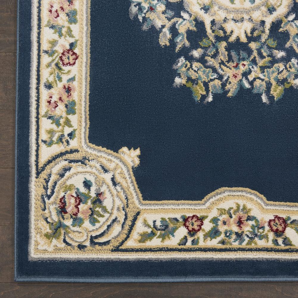 ABS1 Aubusson Navy Area Rug- 5'3" x 7'3". Picture 4