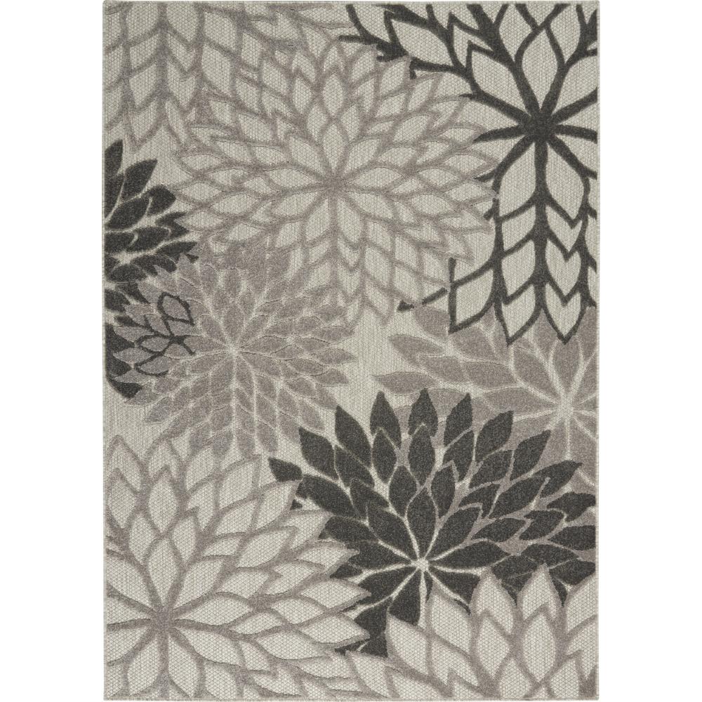 ALH05 Aloha Silver Grey Area Rug- 6' x 9'. Picture 1
