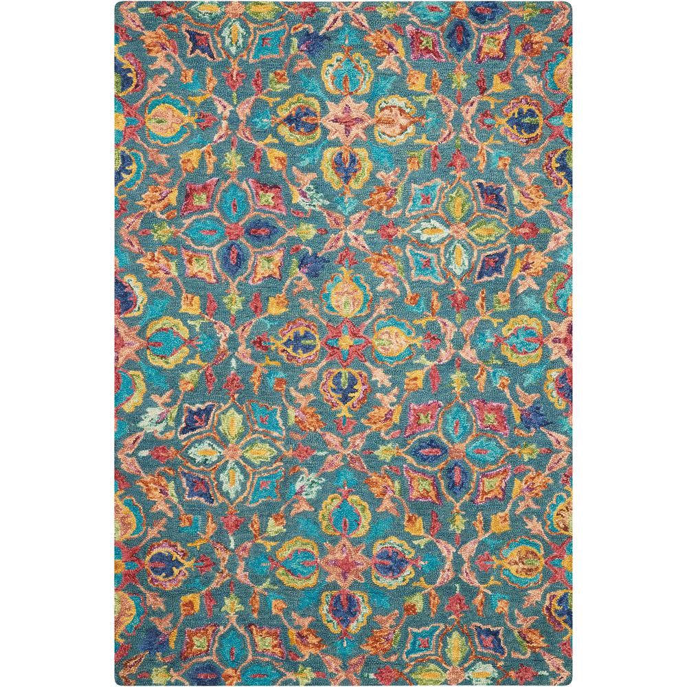 Vivid Area Rug, Teal, 5' x 7'6". Picture 1