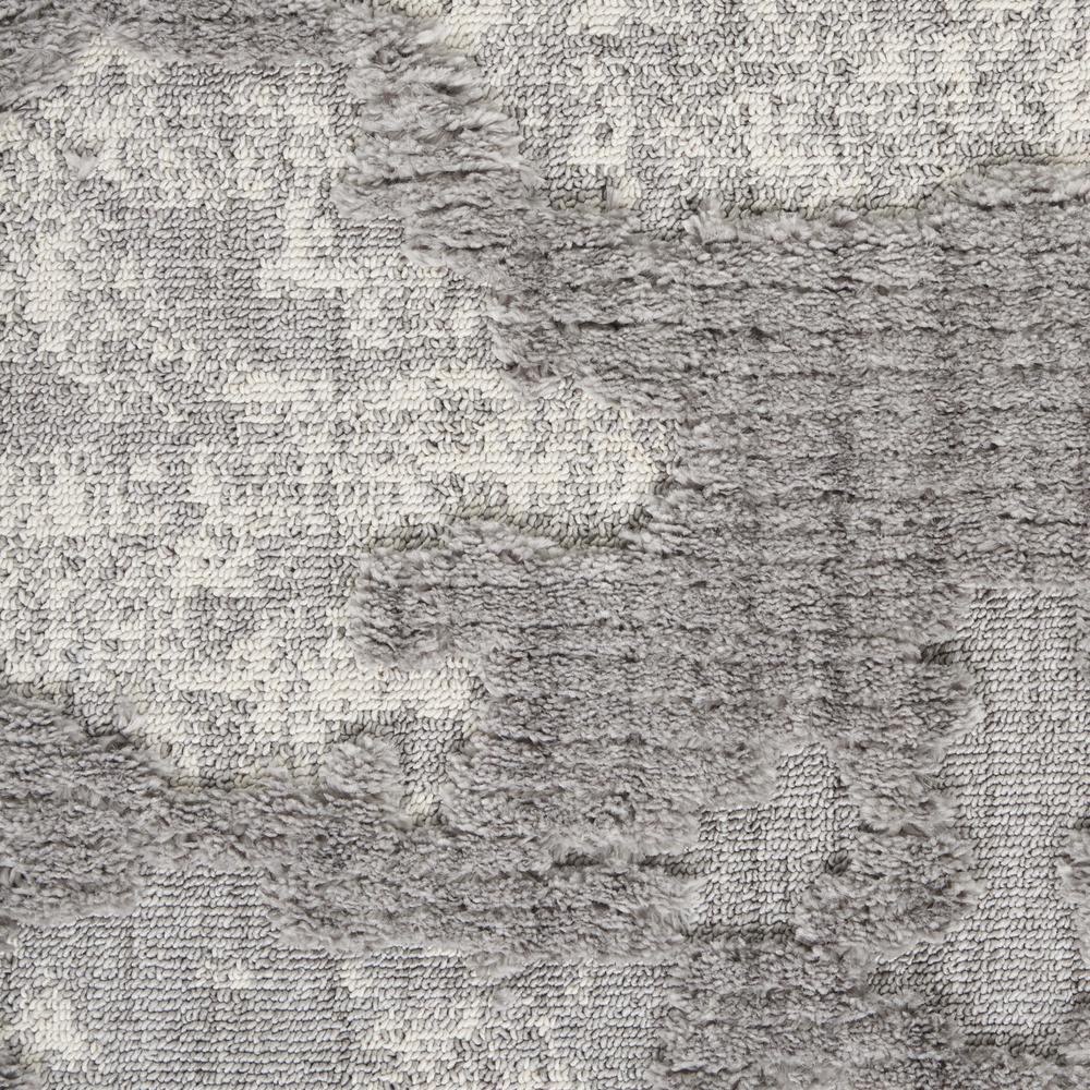 Nourison Textured Contemporary Area Rug, 5'3" x 7'3", Grey/Ivory. Picture 6