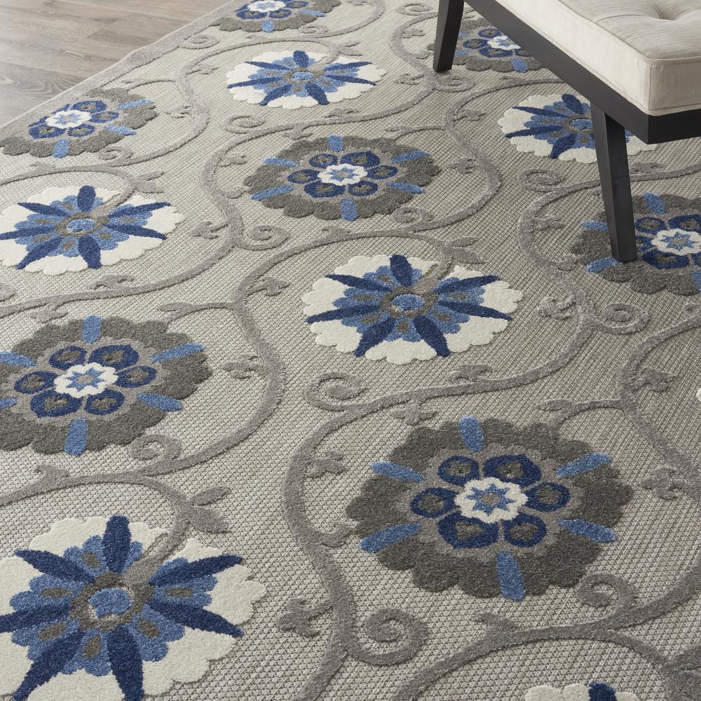 ALH19 Aloha Grey/Blue Area Rug- 7'10" x 10'6". Picture 8
