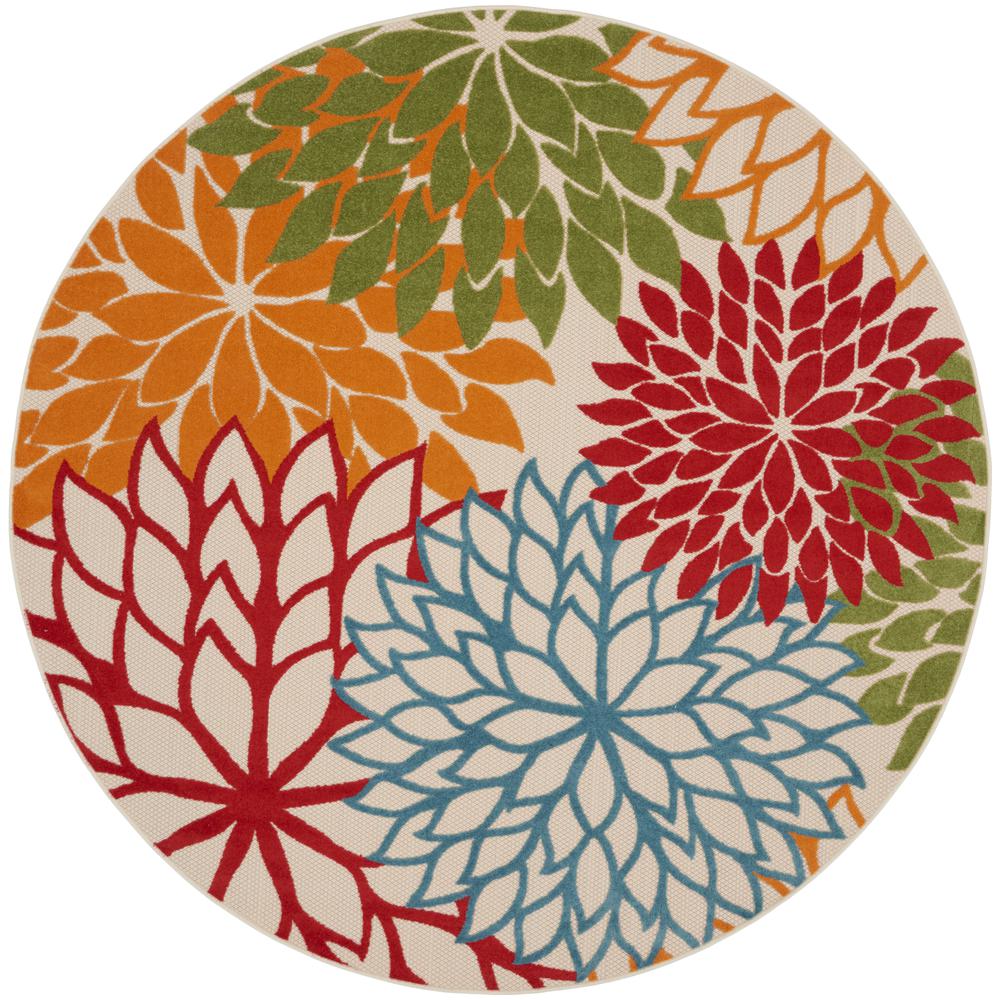 Tropical Round Area Rug, 10' x Round. Picture 1