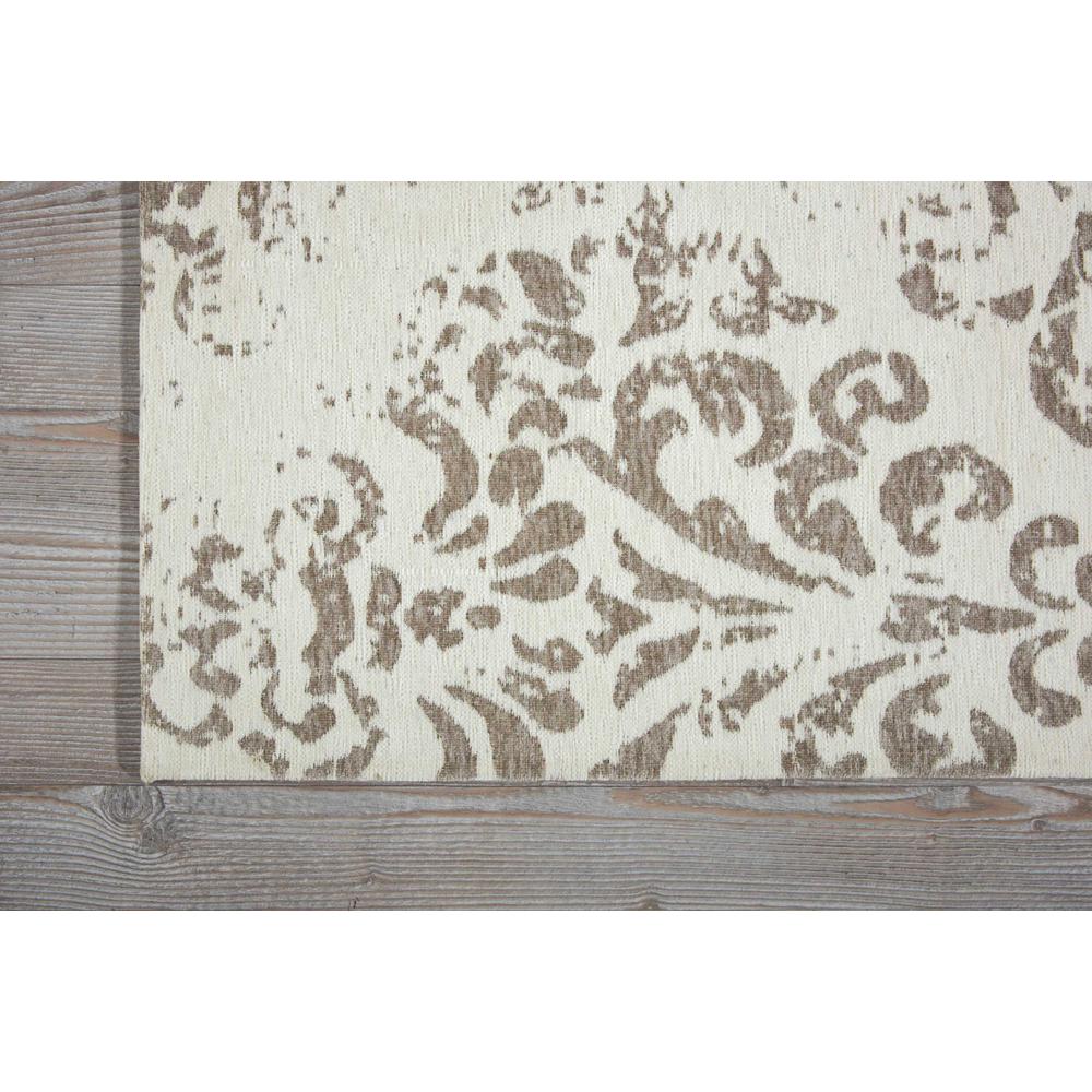 Damask Area Rug, Ivory, 2'3" x 3'9". Picture 2