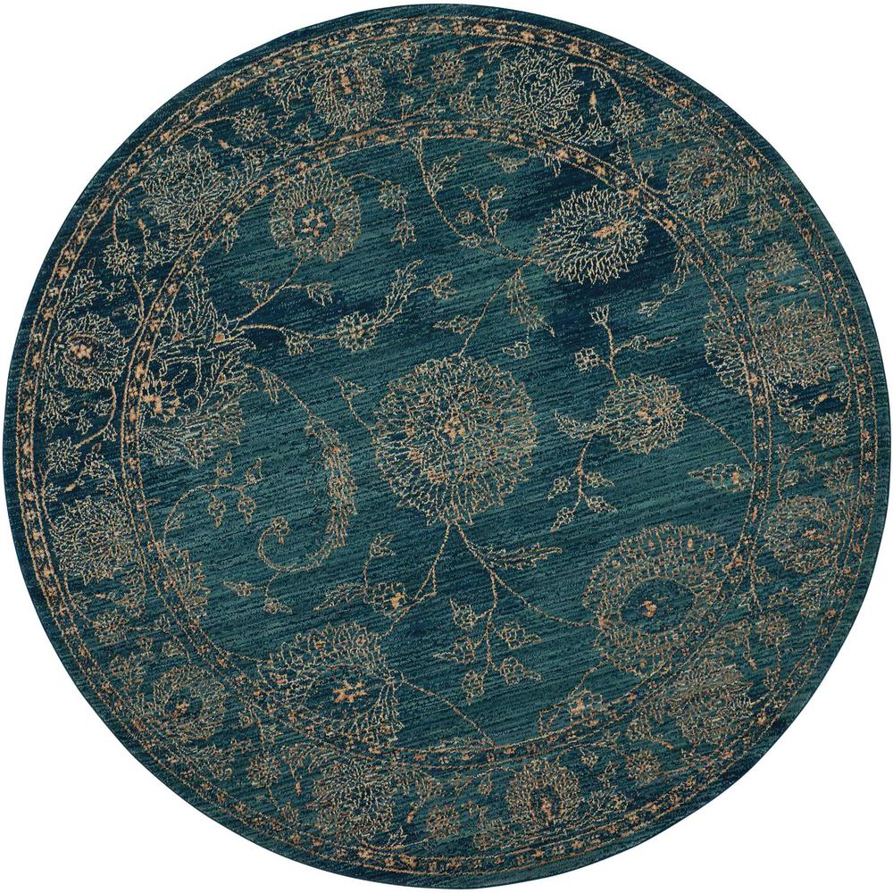Nourison 2020 Area Rug, Teal, 7'5" x ROUND. Picture 1