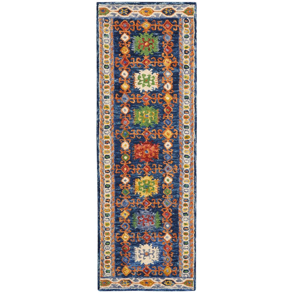 Vivid Area Rug, Navy, 2'3" x 7'6". Picture 1
