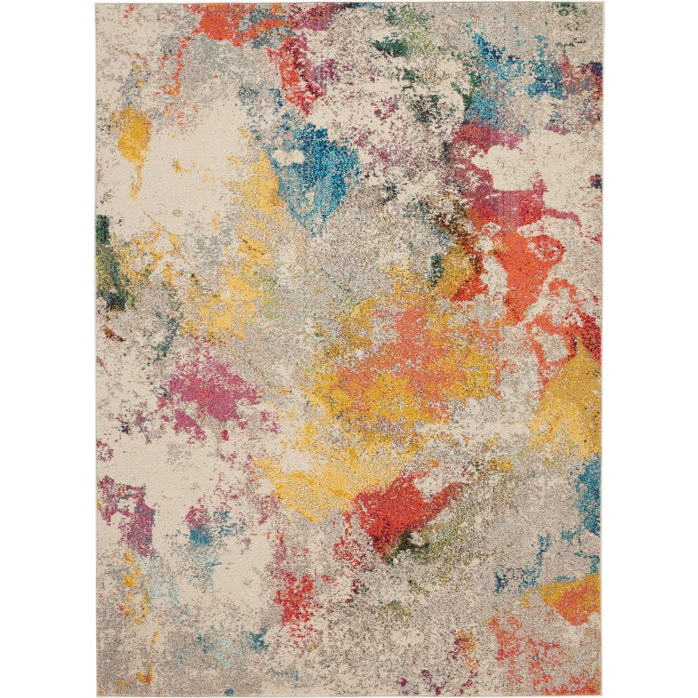 Celestial Area Rug, Ivory/Multicolor, 5'3" x 7'3". Picture 1