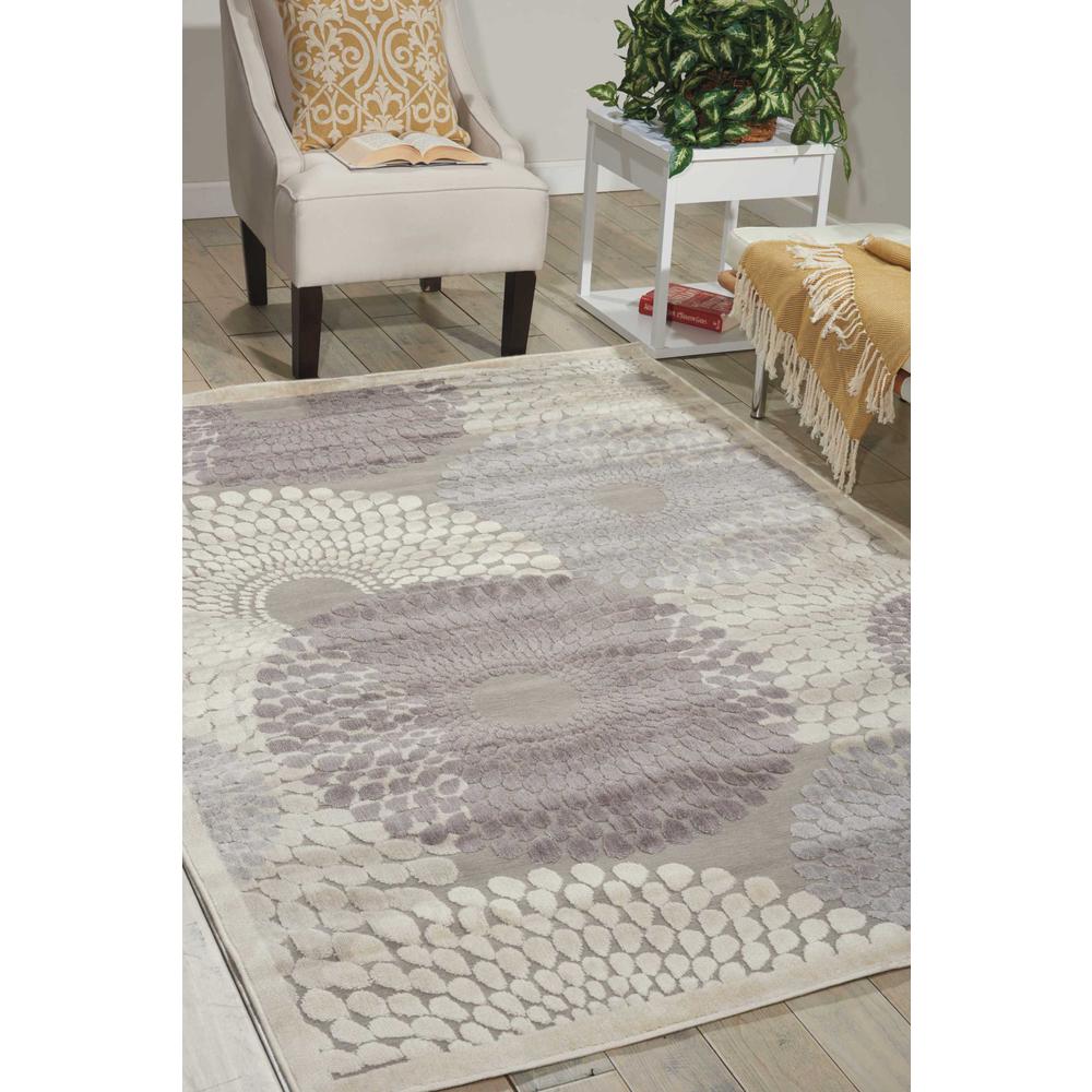 Graphic Illusions Area Rug, Grey, 6'7" x 9'6". Picture 4