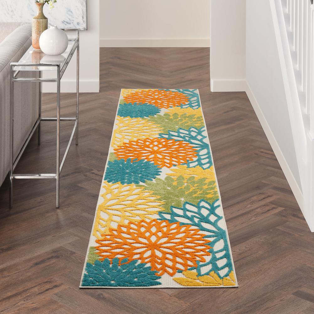 Tropical Runner Area Rug, 12' Runner. Picture 3