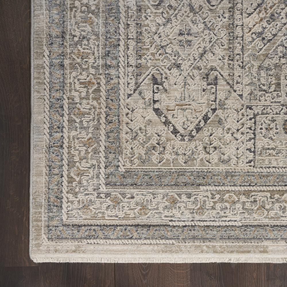Nourison Nyle 9'10 x 13'6 Ivory/Grey/Blue Area Rug. Picture 4