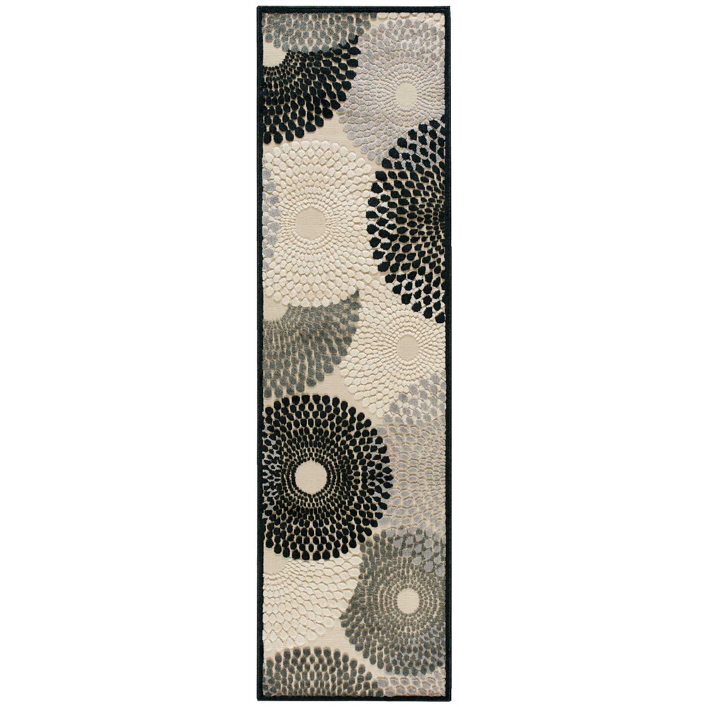 Graphic Illusions Area Rug, Parchment, 2'3" x 8'. Picture 1
