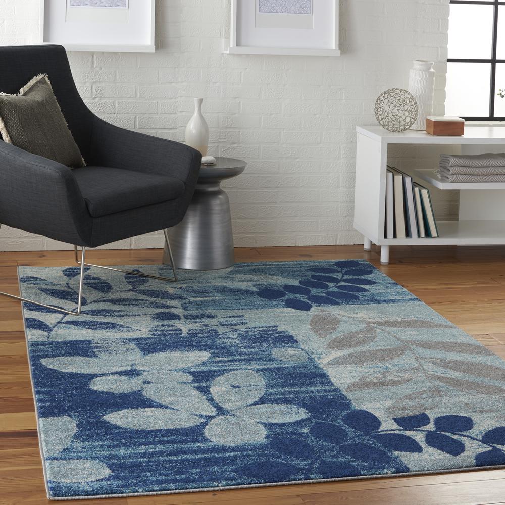 Tranquil Area Rug, Navy/Light Blue, 4' X 6'. Picture 9