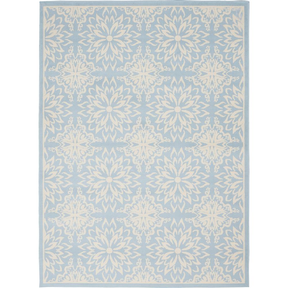 Jubilant Area Rug, Ivory/Light Blue, 5'3" x 7'3". The main picture.