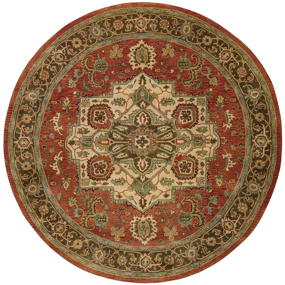 Jaipur Area Rug, Red, 6' x ROUND. Picture 1