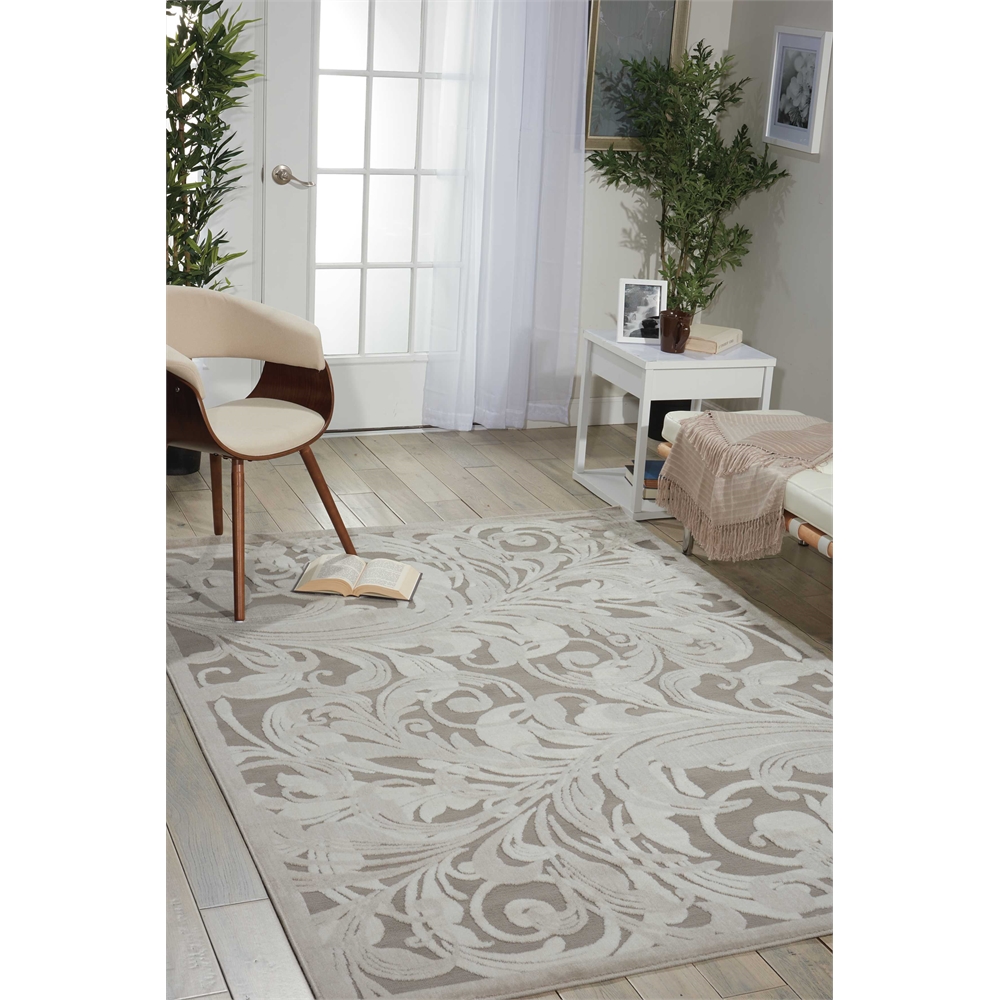 Graphic Illusions Area Rug, Grey/Camel, 5'3" x 7'5". Picture 6