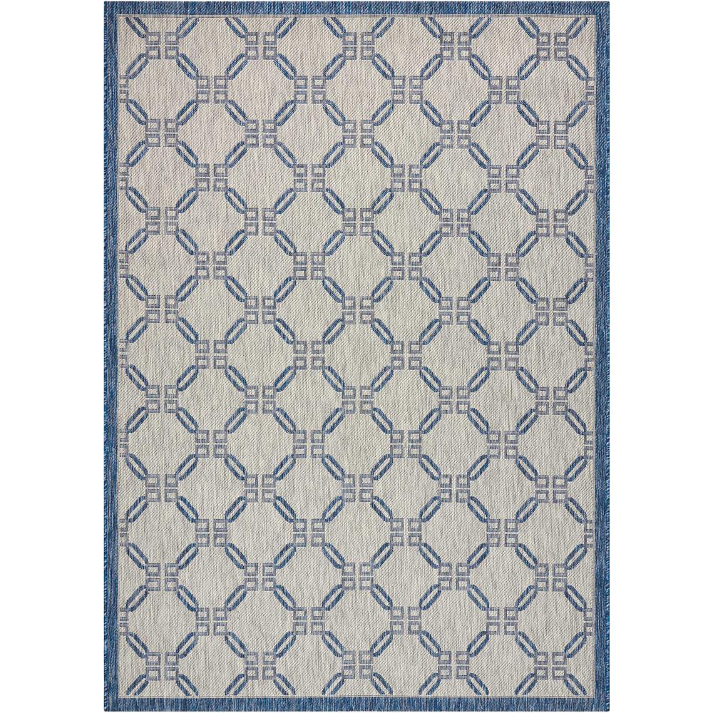 Nourison Garden Party Ivory/Blue Indoor/Outdoor Area Rug. The main picture.