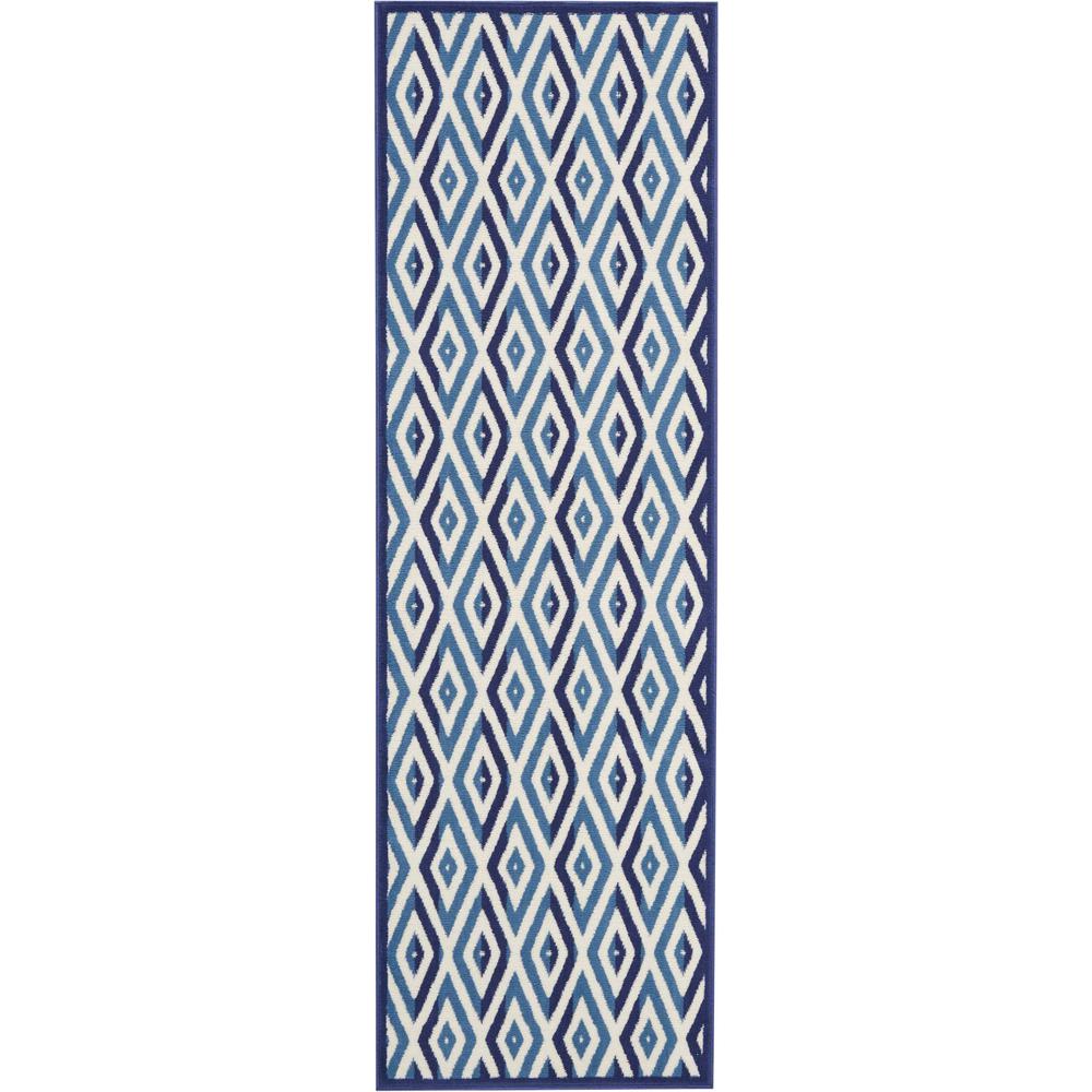 Grafix Area Rug, White/Blue, 2'3" x 7'6". Picture 1