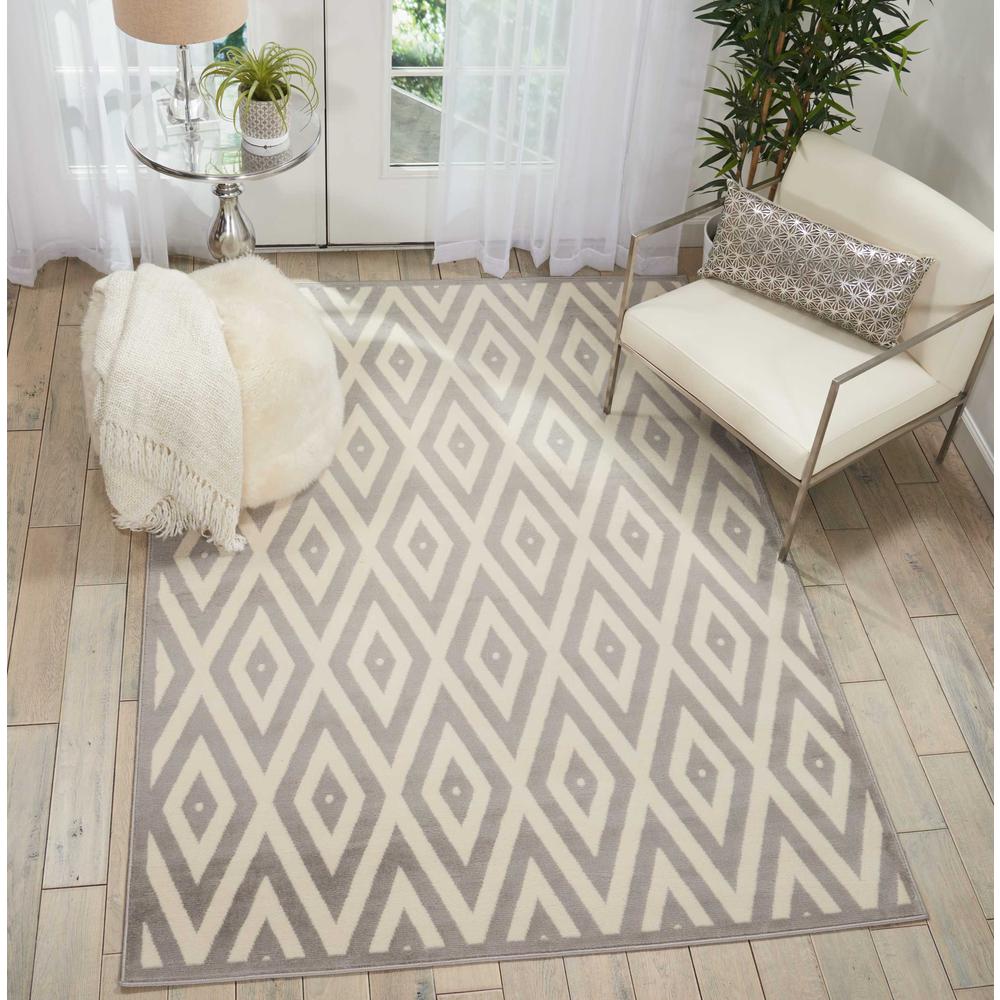 Grafix Area Rug, White/Grey, 5'3" x 7'3". Picture 3