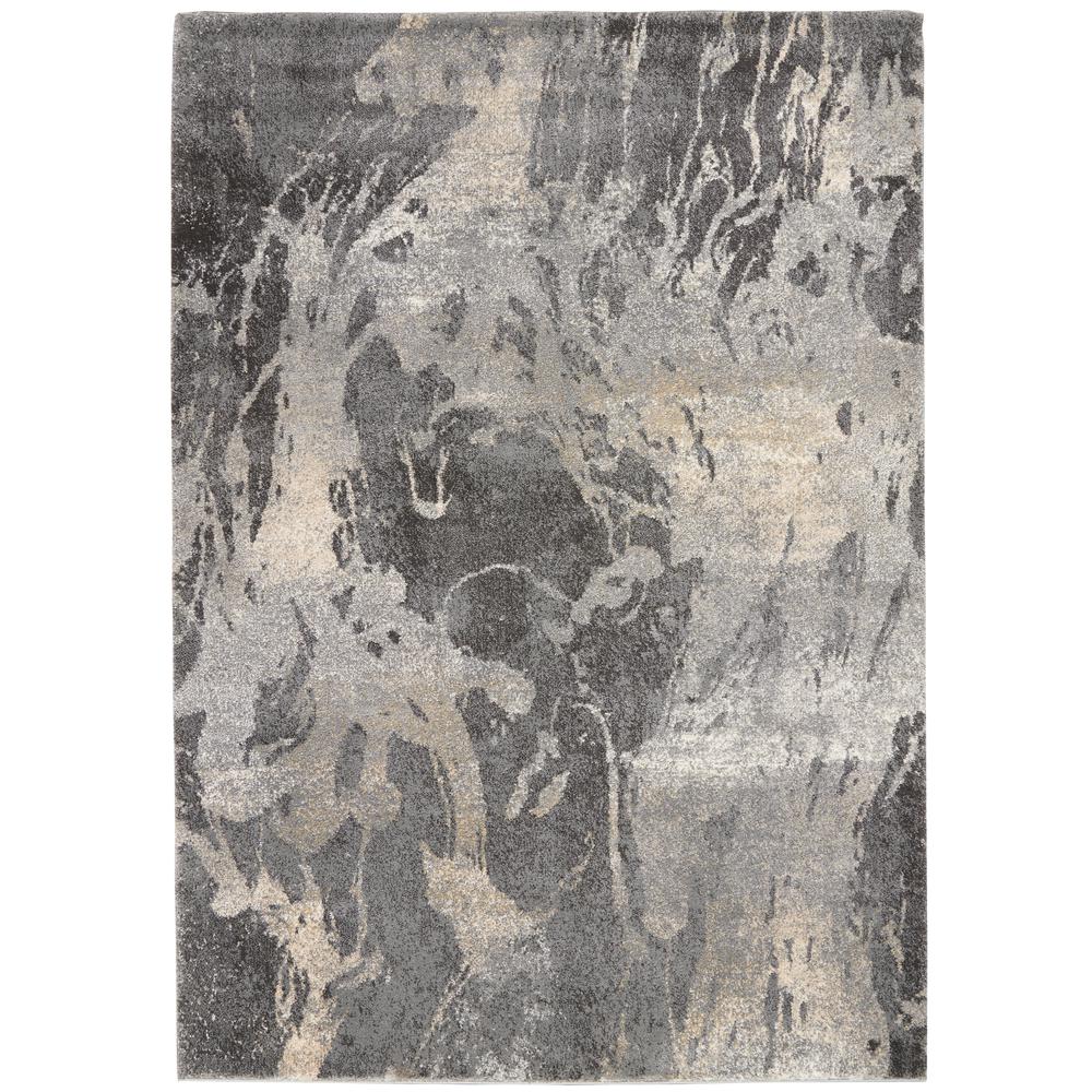 Fusion Area Rug, Beige/Grey, 4' x 6'. Picture 1