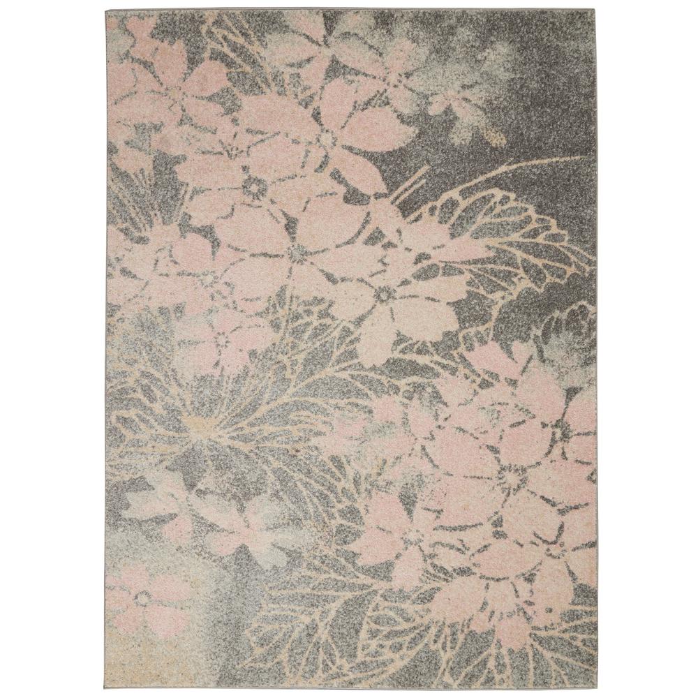 Tranquil Area Rug, Grey/Pink, 4' X 6'. The main picture.