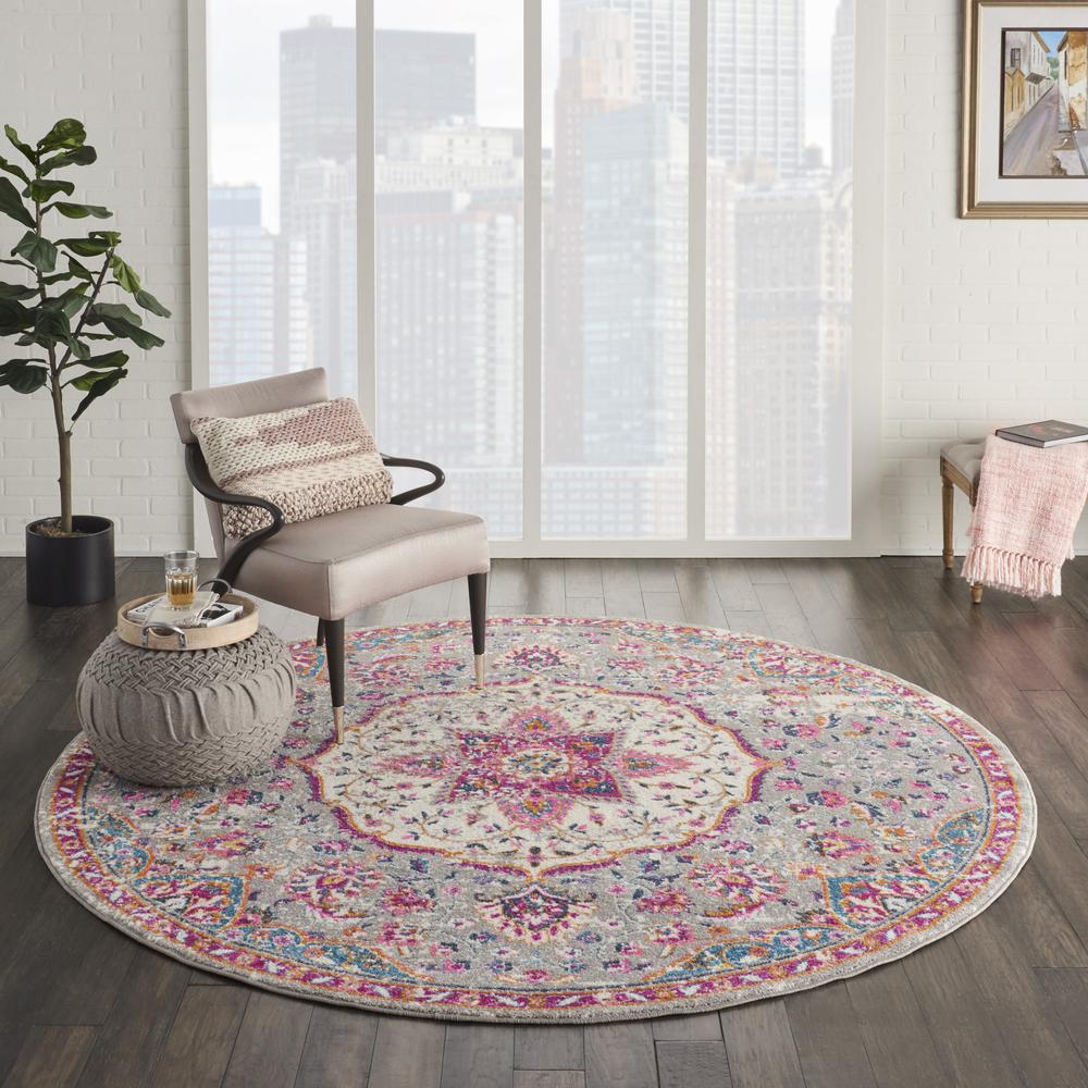 Transitional Round Area Rug, 8' x Round. Picture 3