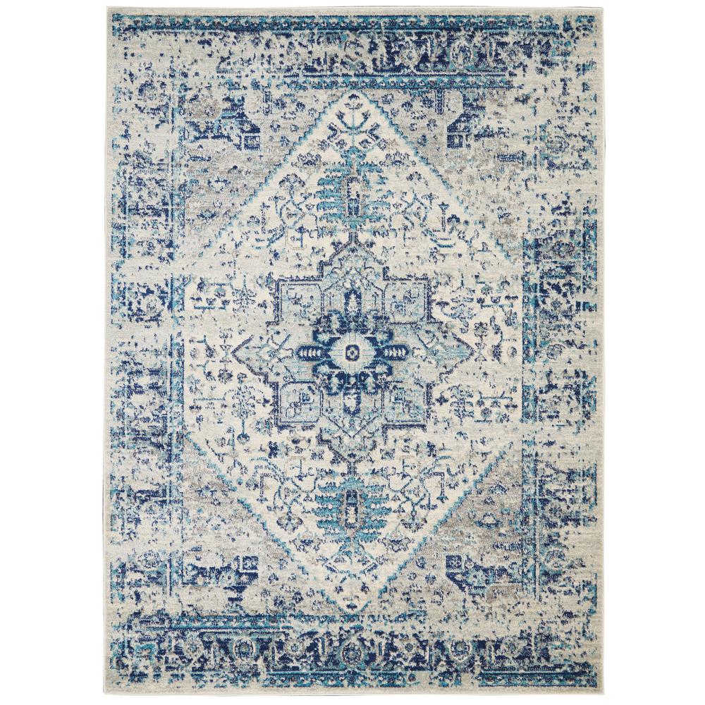 Tranquil Area Rug, Ivory/Light Blue, 4' X 6'. Picture 1