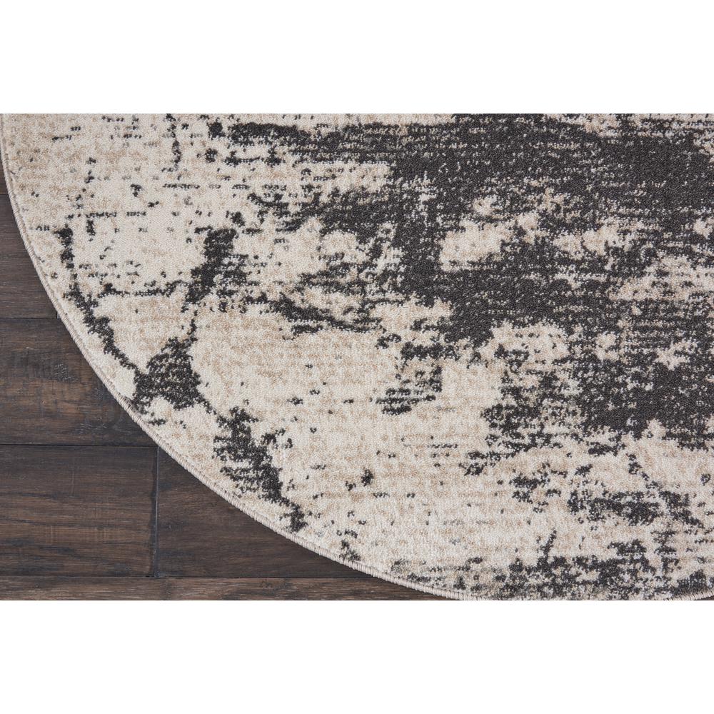 Maxell Area Rug, Ivory/Grey, 5'3" x ROUND. Picture 3