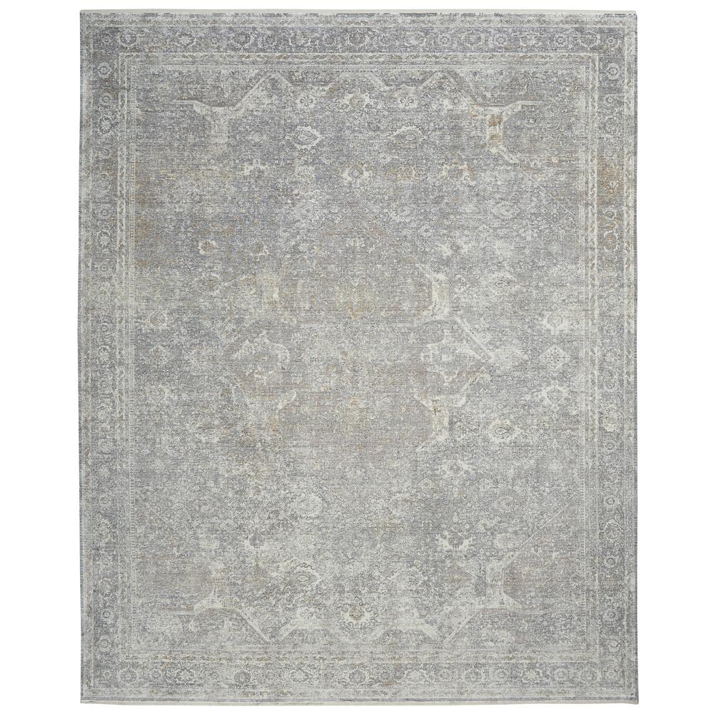 Starry Nights Area Rug, Silver/Cream, 8' x 10'. Picture 1