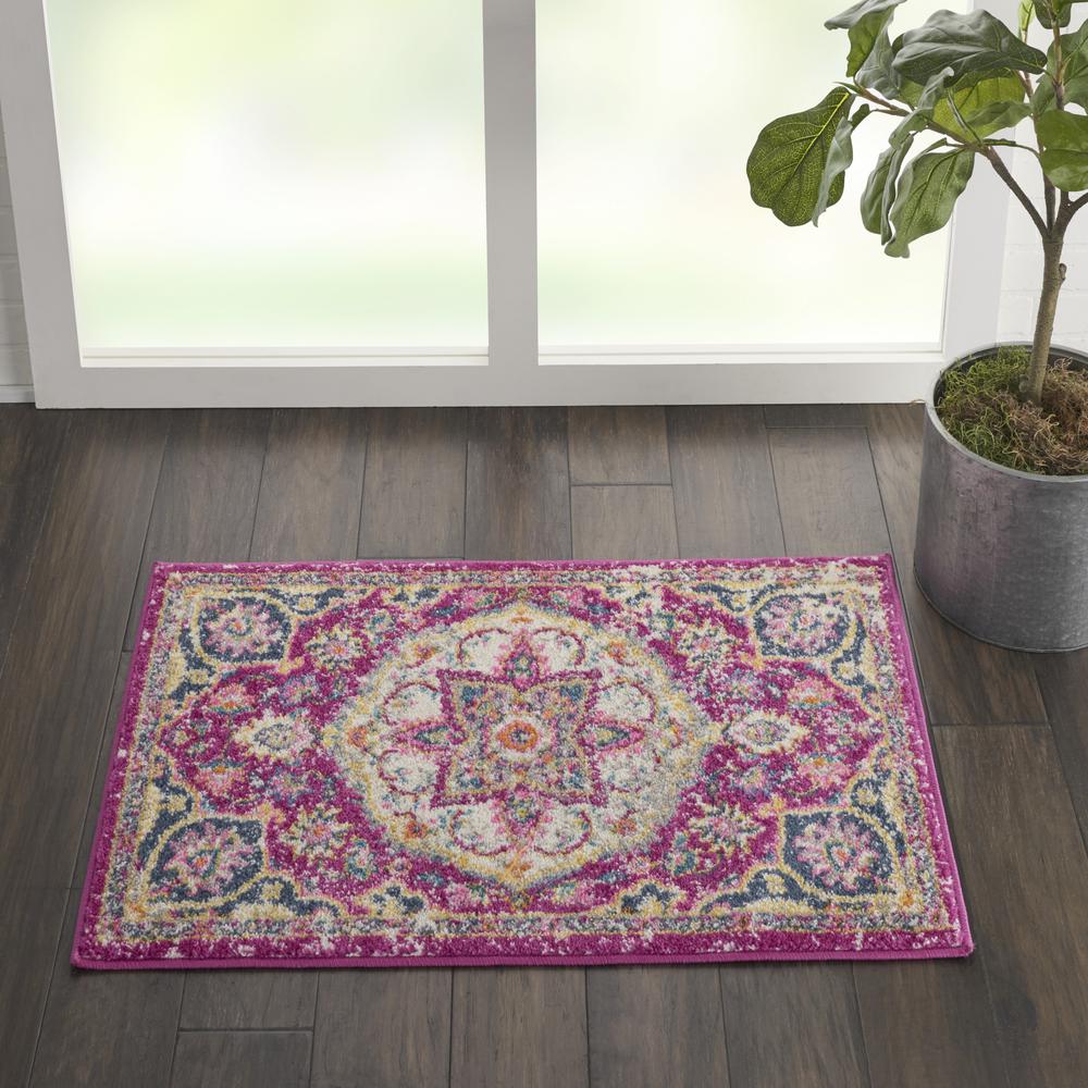 PSN22 Passion Pink Area Rug- 1'10" x 2'10". Picture 8