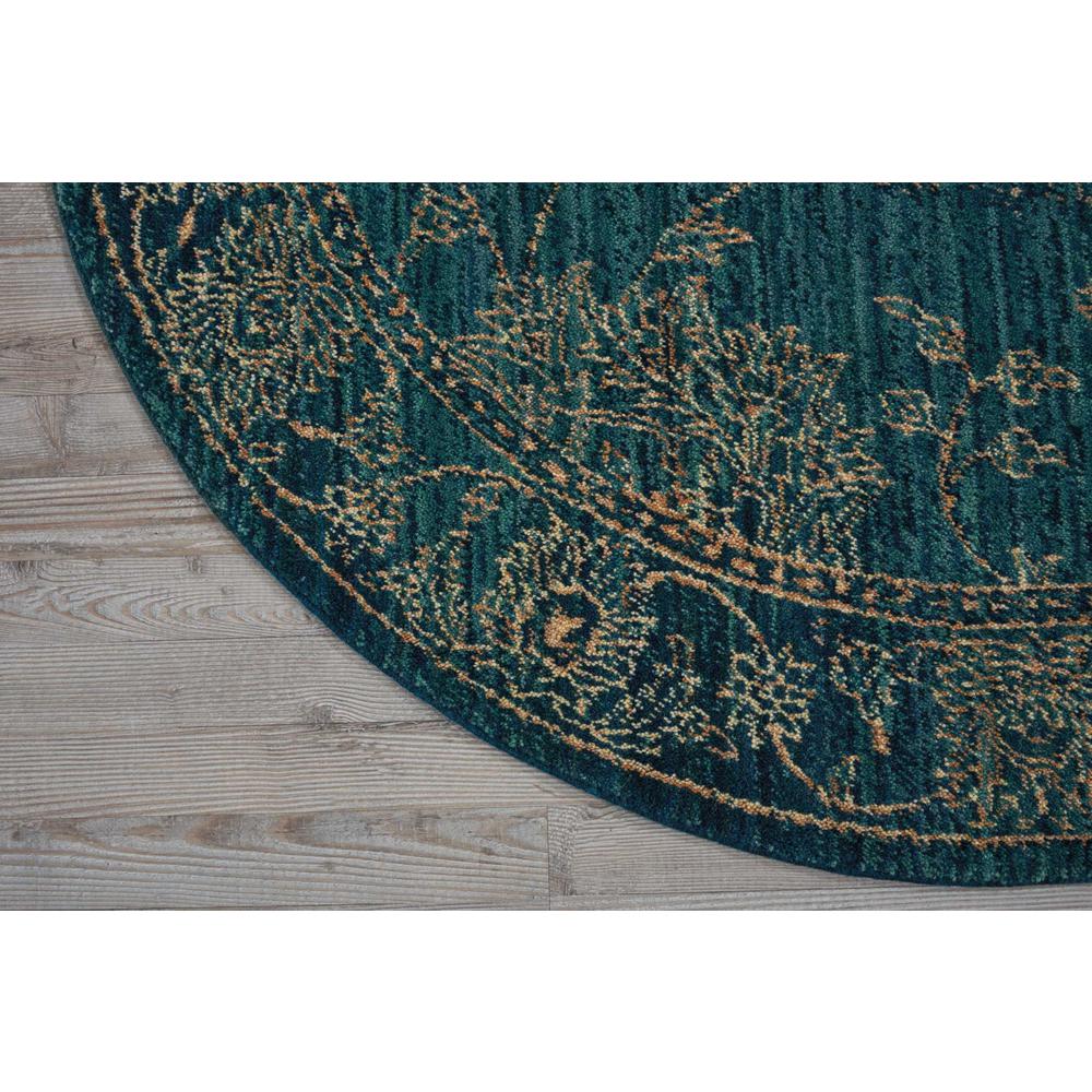 Nourison 2020 Area Rug, Teal, 5' x ROUND. Picture 3