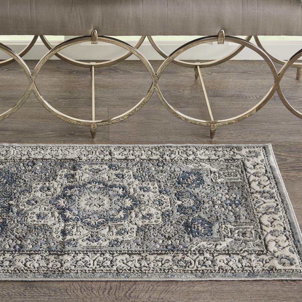 Nourison Concerto Area Rug, 2'2" x 3'9", Grey/Ivory. Picture 2