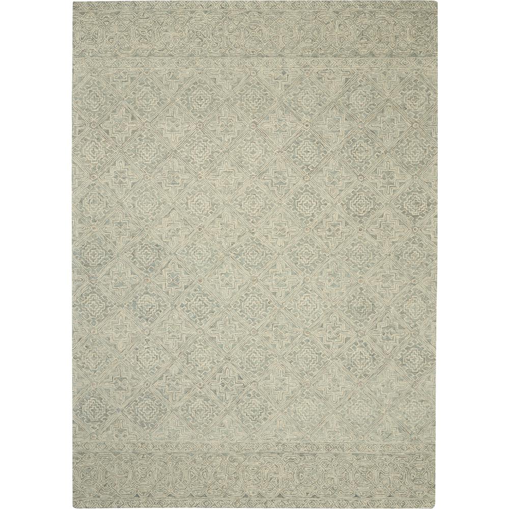 Azura Area Rug, Ivory/Grey/Teal, 8' x 11'. Picture 1
