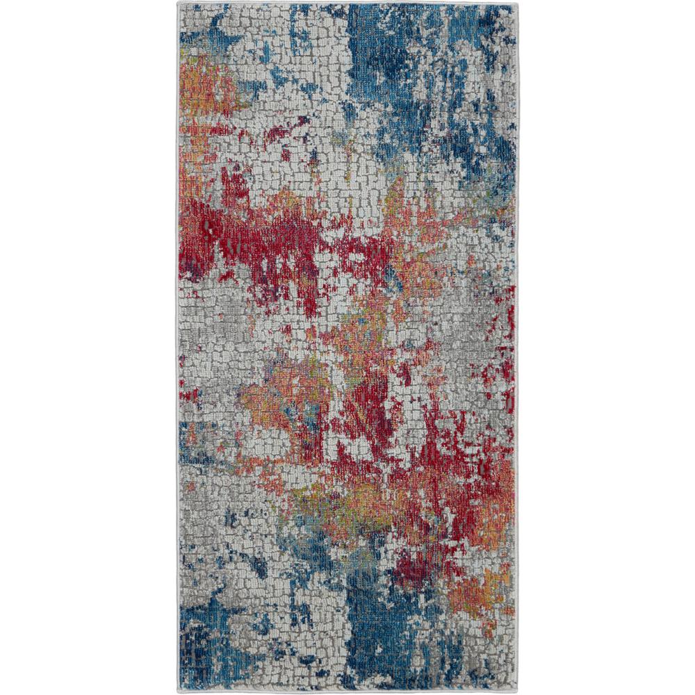 Global Vintage Area Rug, Multicolor, 2' x 4'. Picture 1