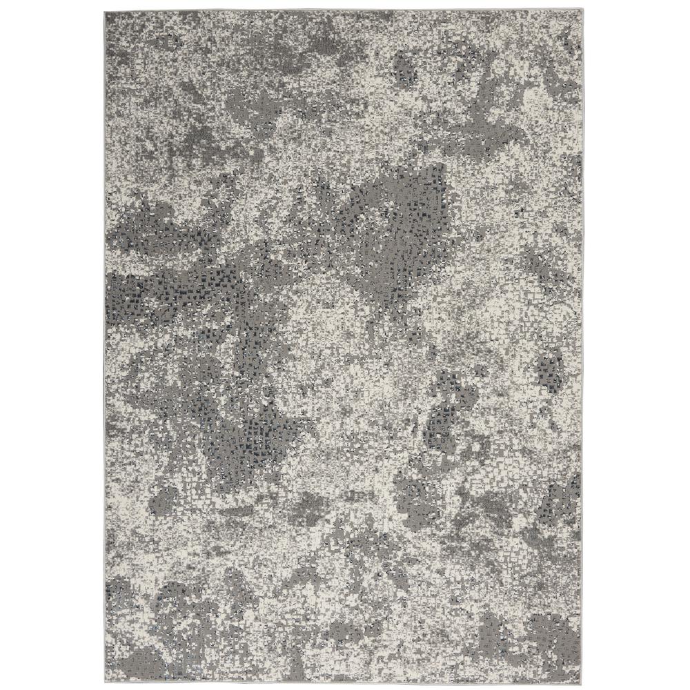 Michael Amini MA90 Uptown Area Rug, Ivory/Grey, 4' x 6', UPT02. Picture 1