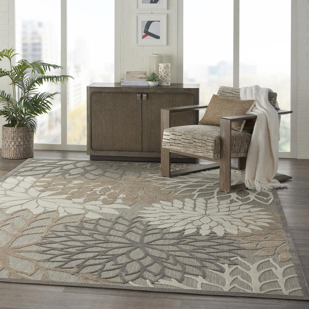 Nourison Aloha Indoor/Outdoor Area Rug, 7'10" x 10'6", Natural. Picture 9