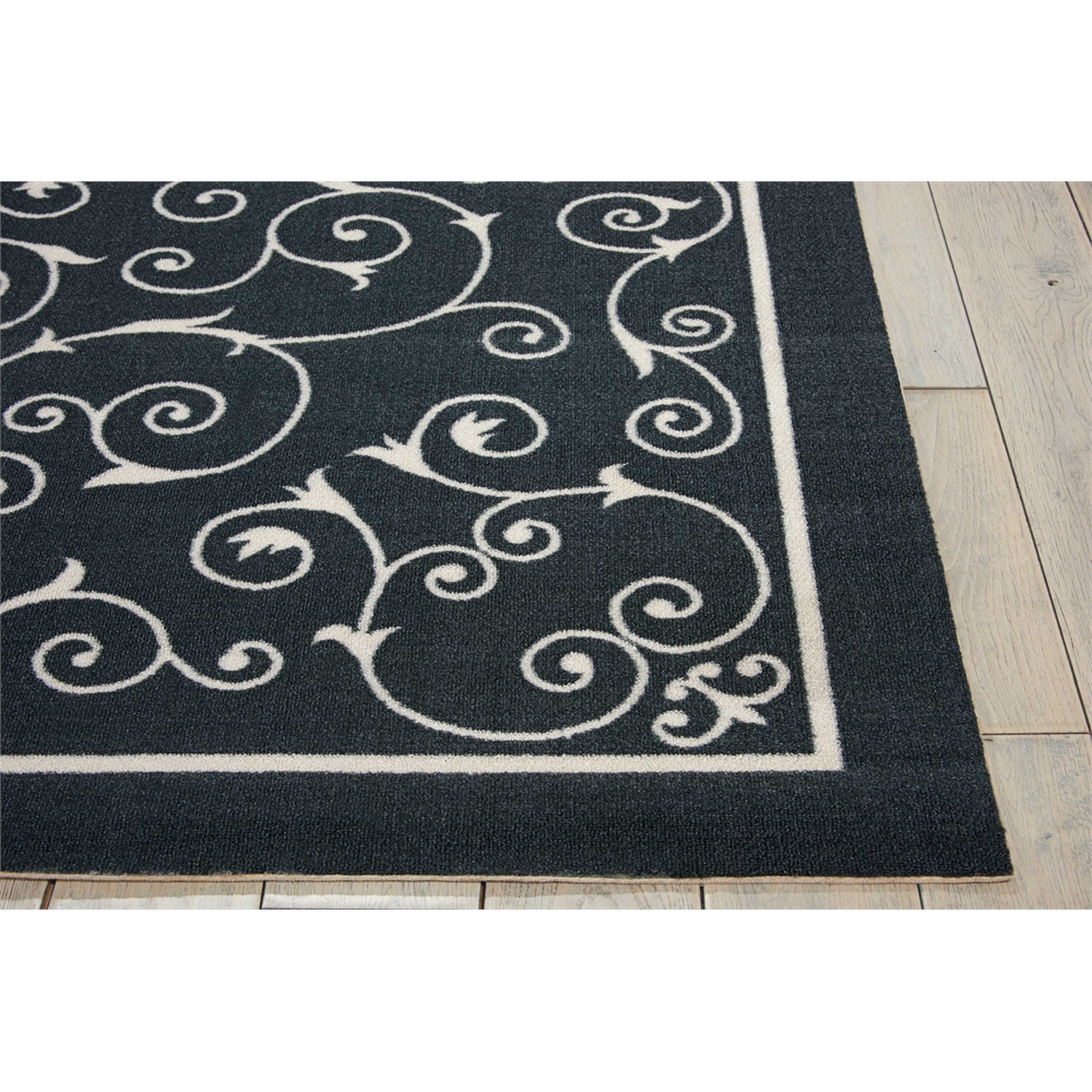 Home & Garden Area Rug, Black, 5'3" x 7'5". Picture 3