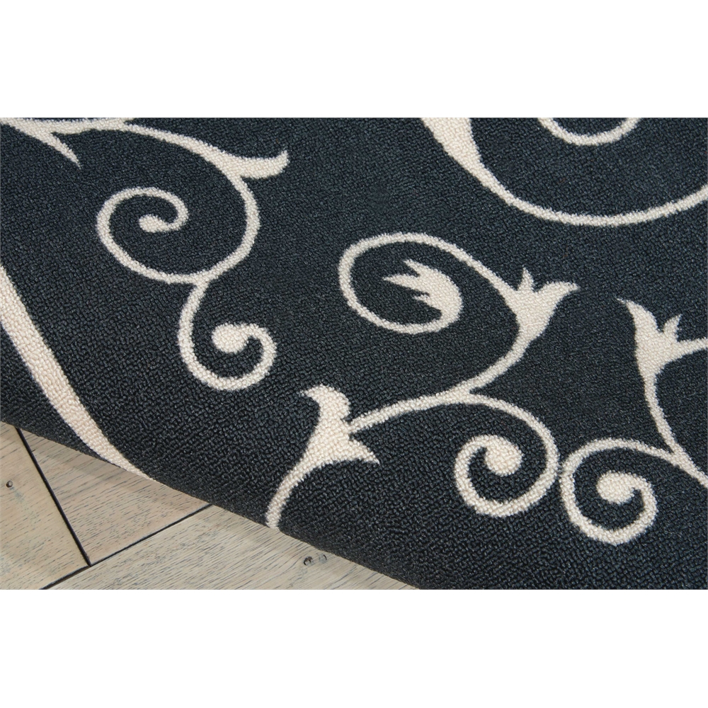 Home & Garden Area Rug, Black, 5'3" x 7'5". Picture 4