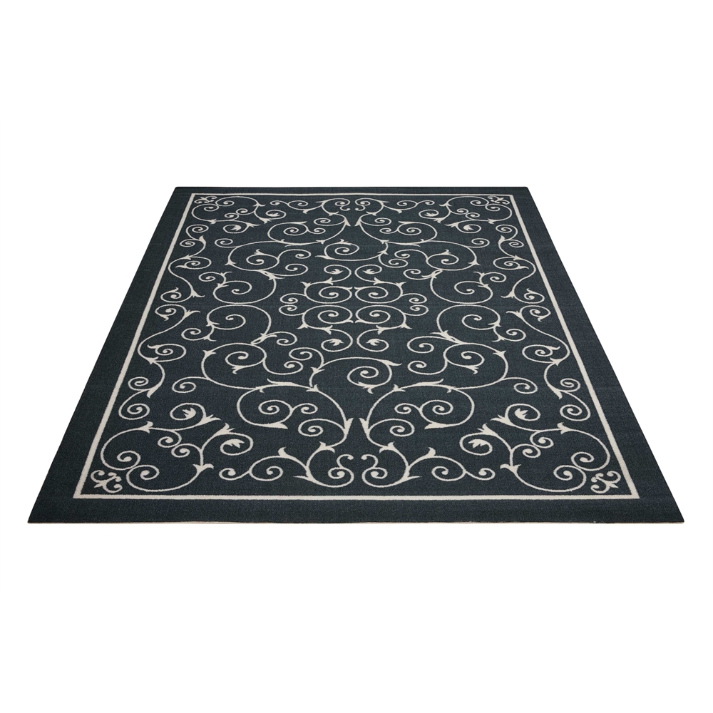 Home & Garden Area Rug, Black, 5'3" x 7'5". Picture 5