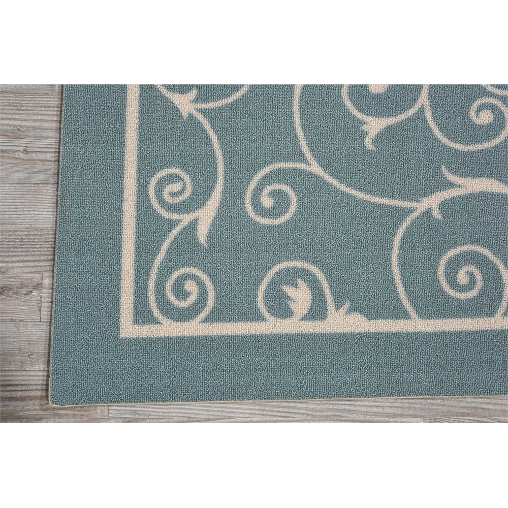 Home & Garden Area Rug, Light Blue, 5'3" x 5'3" SQUARE. Picture 2