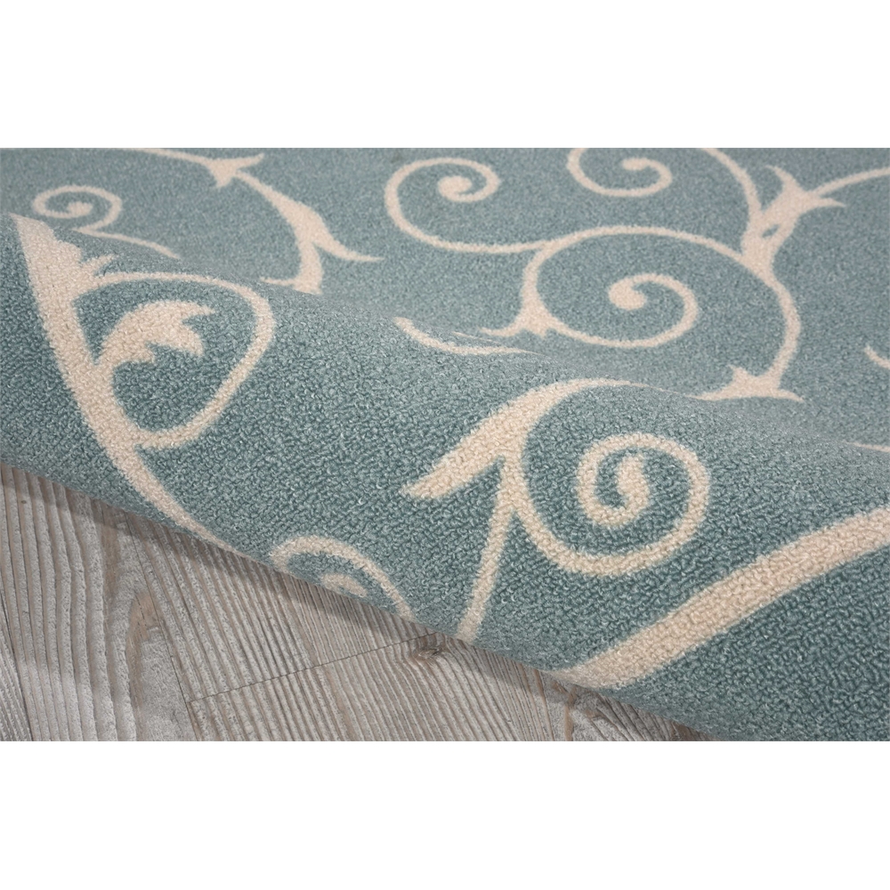 Home & Garden Area Rug, Light Blue, 5'3" x 5'3" SQUARE. Picture 4