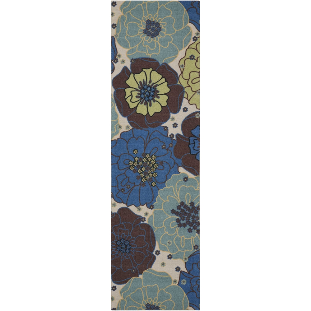 Home & Garden Area Rug, Light Blue, 2'3" x 8'. Picture 1