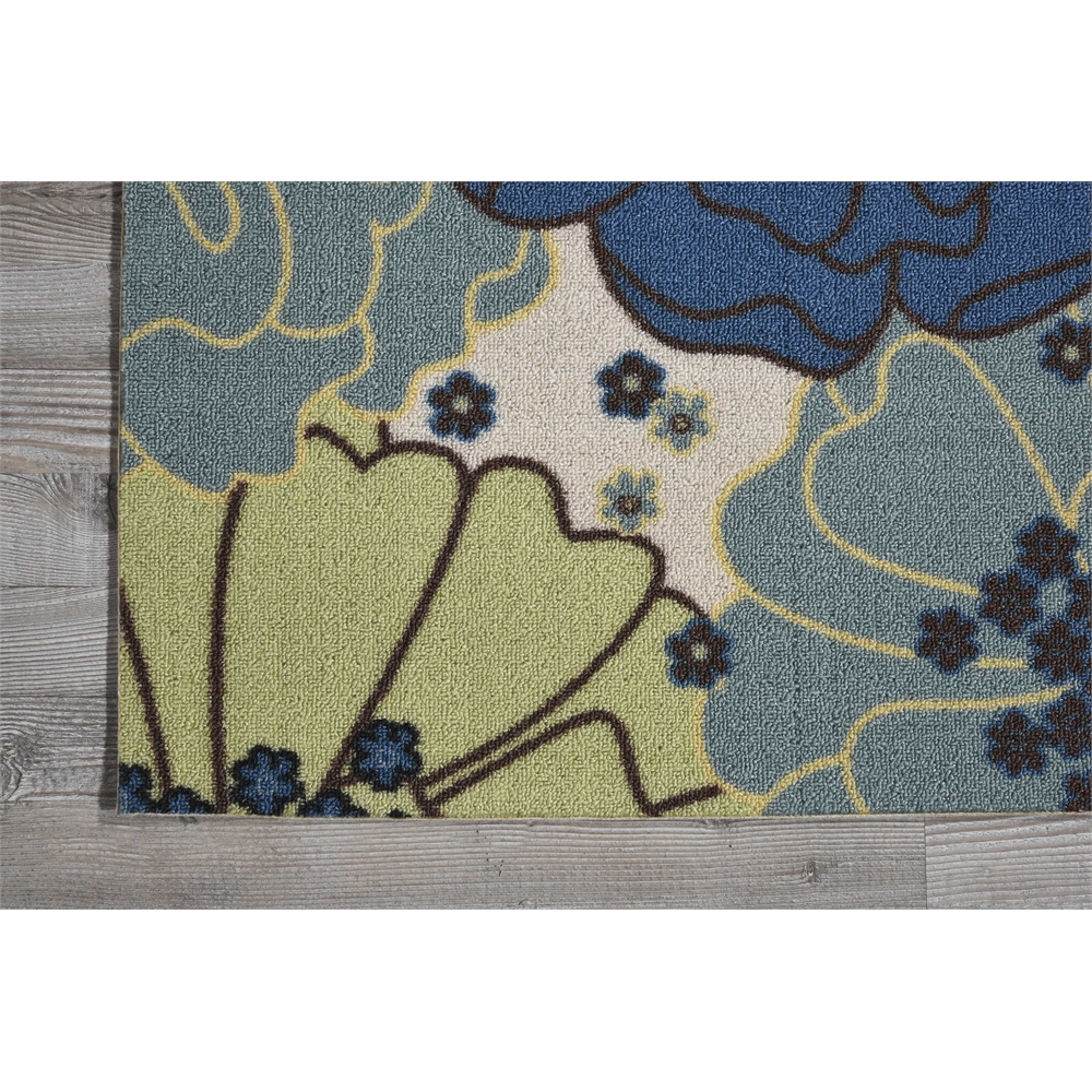 Home & Garden Area Rug, Light Blue, 5'3" x 5'3" SQUARE. Picture 2