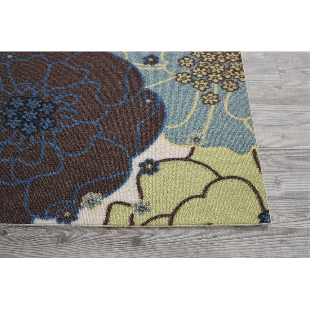 Home & Garden Area Rug, Light Blue, 5'3" x 5'3" SQUARE. Picture 3