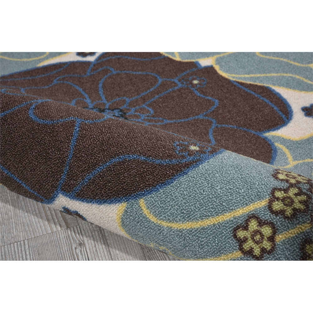 Home & Garden Area Rug, Light Blue, 5'3" x 5'3" SQUARE. Picture 4