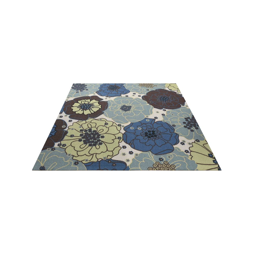 Home & Garden Area Rug, Light Blue, 5'3" x 5'3" SQUARE. Picture 5